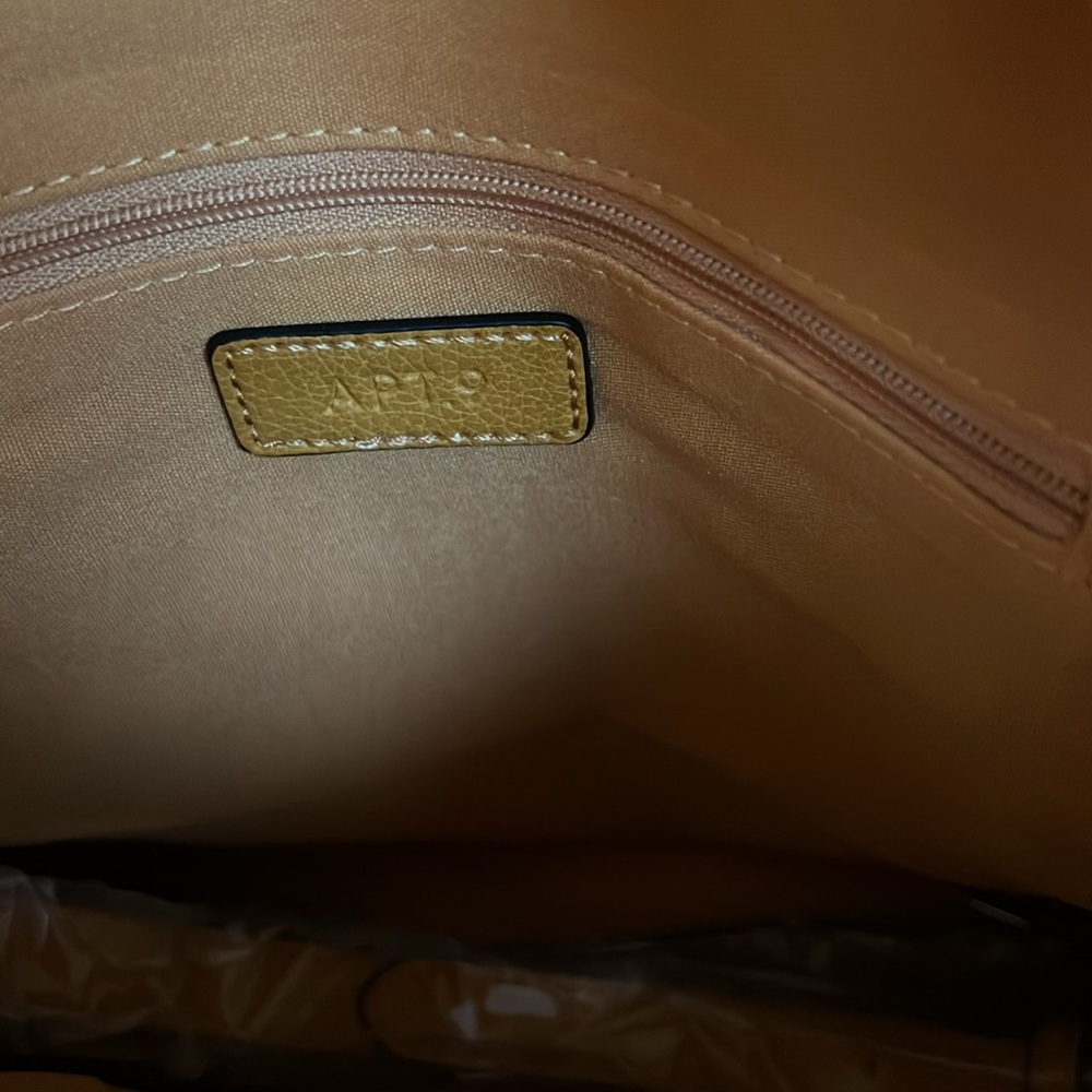 Apt. 9 Audrey Bow Dome Convertible Satchel in Mustard NWT - Picture 6 of 8